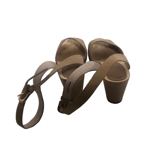 Joie tan suede ankle strap platform heel shoes. Sz 6 (36) - Picture 3 of 4